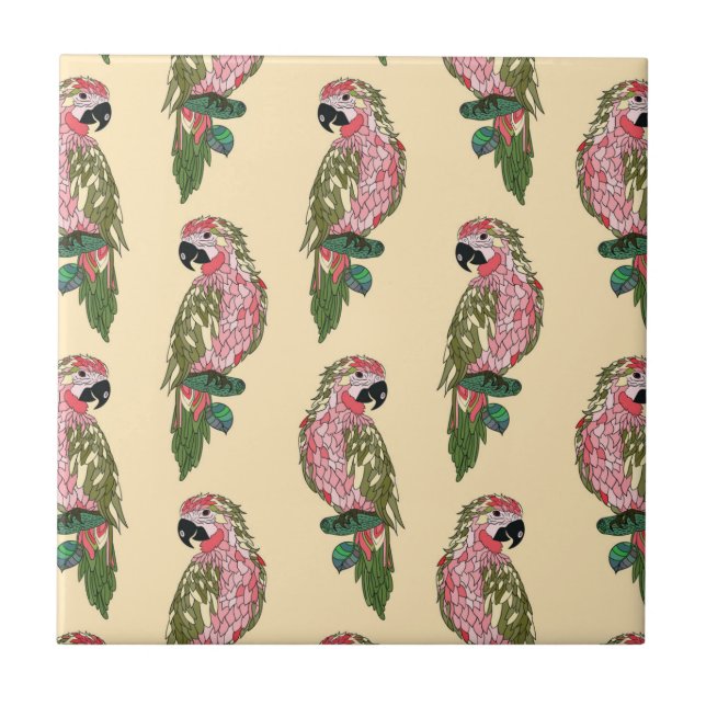 Papagaios do estilo de Zentangle (Frente)