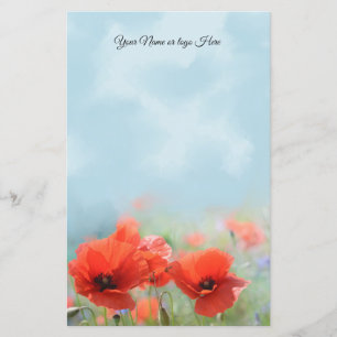 Papagaios Vermelhos - Papel de Carta Personalizado