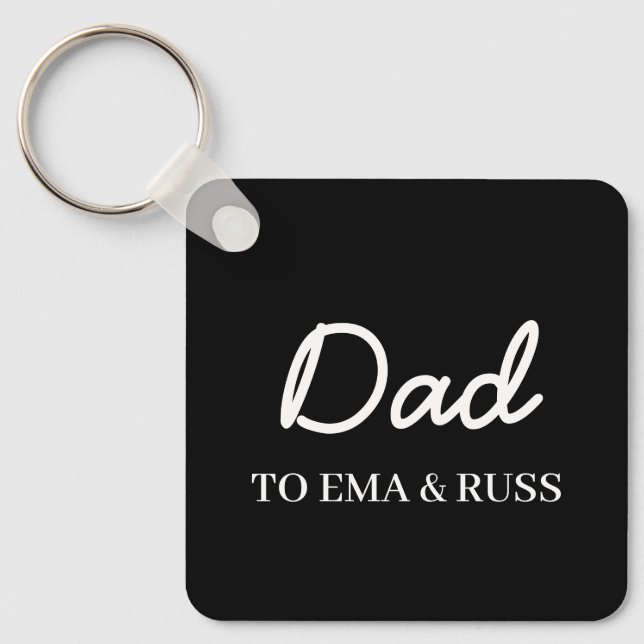 Papai | Chaveiro Personalizado com Nomes de Crianç (Frente)