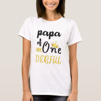 Papai do MR Onederful Camiseta Engraçada de 1º Ani