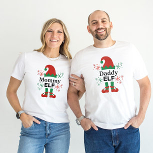 Papai Elfo Homem Camisa de Natal Branco