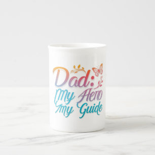 Papai: Meu Herói, Meu Guia - Caneca de Porcelana F