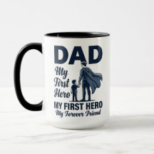 Papai Meu Primeiro Herói Caneca do Dia dos Pais Su