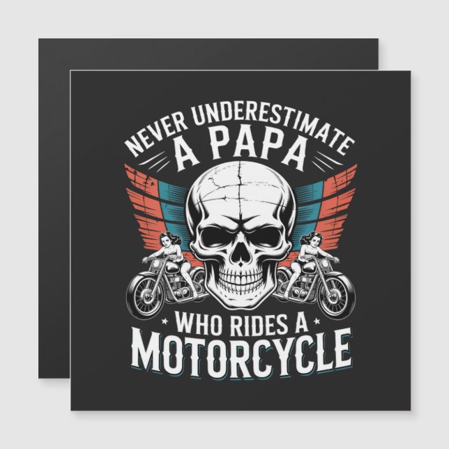 Papai Motociclista Que Anda de Motocicleta (Frente/Verso)