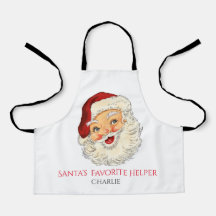 Papai noel All-Over Impressão Apron para Crianças