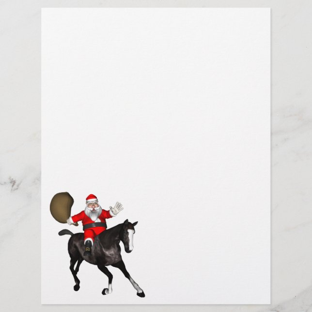 Papai Noel Andando Cavalo Negro (Frente)