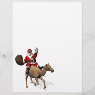 Papai Noel Andando Um Camelo
