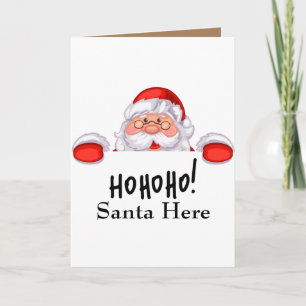 Papai Noel aqui cartão de Natal com cachorro