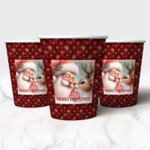 Papai Noel Clássico e Rudolph Natal Festivo Fofo 