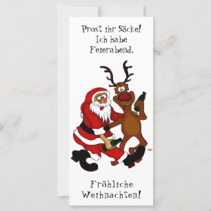 Papai Noel com alce - Feliz Natal