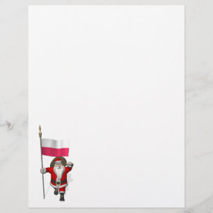 Papai Noel Com Bandeira De Polônia