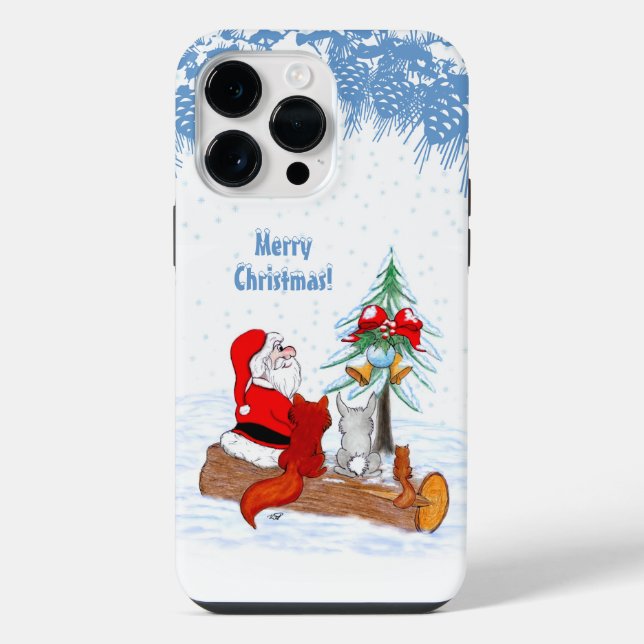 Papai Noel com Coelho Raposa e Esquilo (Verso)
