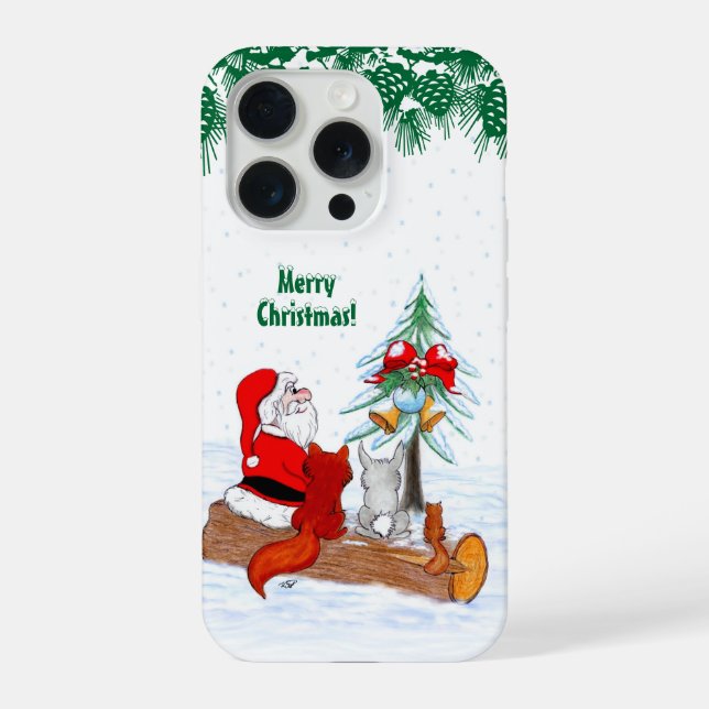 Papai Noel com Coelho Raposa e Esquilo (Verso)