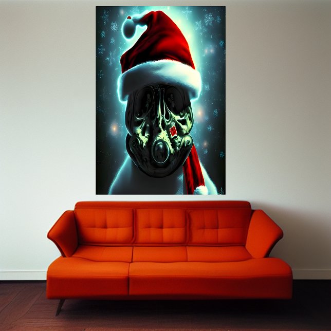 Papai Noel com máscara de gás | AI Art Poster (Criador carregado)
