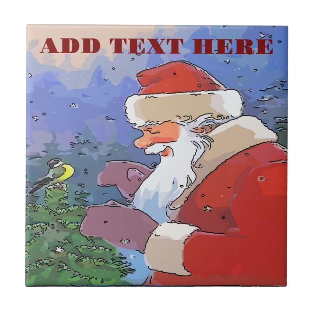 Papai Noel com Pássaro (Frente)