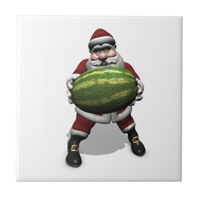 Papai Noel com uma imensa melancia (Frente)