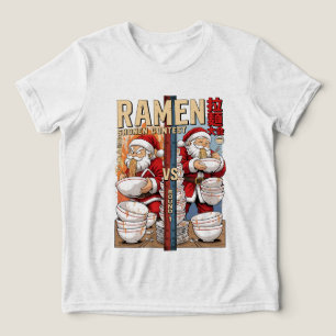 Papai Noel Comendo Ramen Jantar de Natal Engraça
