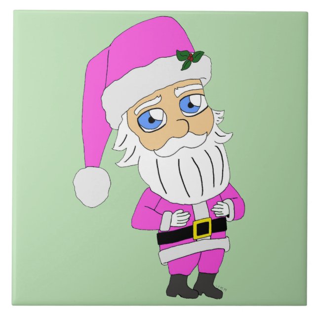 Papai Noel de Chibi terno rosa (Frente)