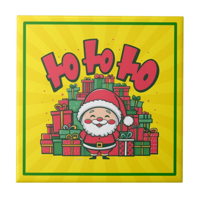 Papai Noel de Desenho Animado Alegre Natal (Frente)