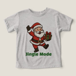 Papai Noel de desenho animado dançando alegremente
