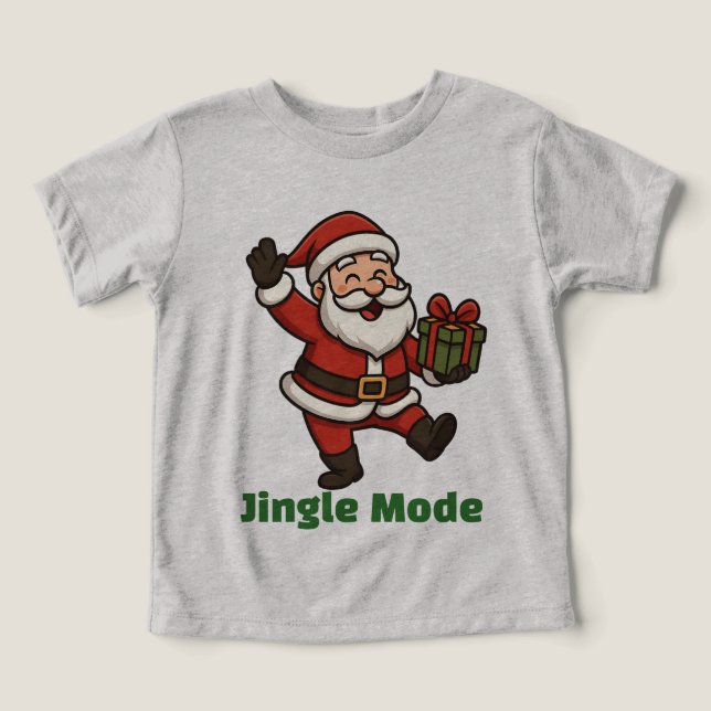 Papai Noel de desenho animado dançando alegremente (Design frontal)