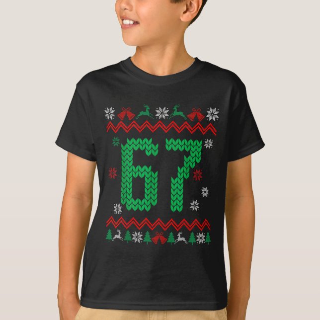 Papai Noel de Natal 67 Seis Sete Meme Suéter Feio  (Frente)