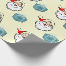 Papai Noel de Natal e Papel de Molho para Presente