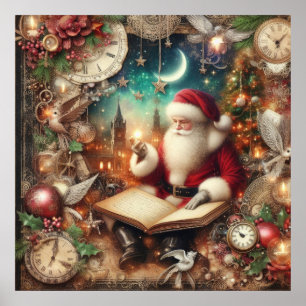 Papai noel de Poster de Vintage