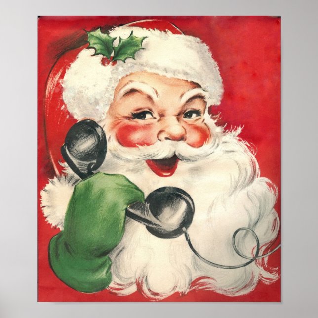 Papai noel de Poster de Vintage (Frente)