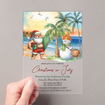 Papai Noel de Verão & Boneco de Neve Natal em Julh