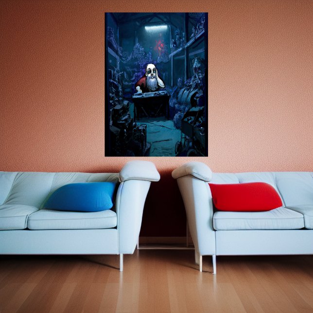 Papai Noel deprimido | AI Art Poster (Criador carregado)