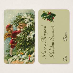 Papai noel do Victorian & cumprimentos de Fae mini