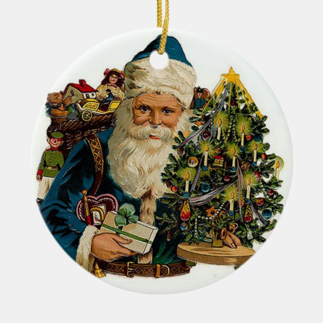 Papai noel do Victorian que leva o ornamento do (Frente)