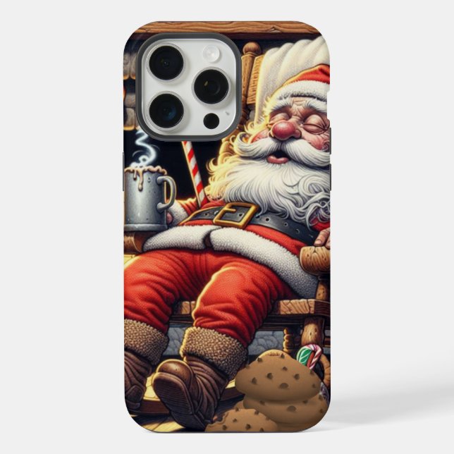 Papai Noel dormindo no Natal (Verso)