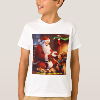 Papai Noel e a Camiseta Infantil Feliz