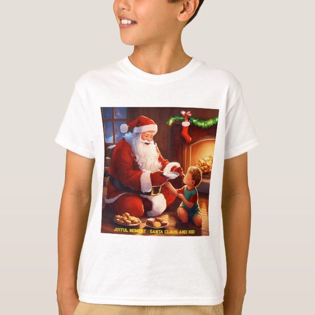 Papai Noel e a Camiseta Infantil Feliz (Frente)