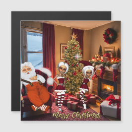 Papai Noel e Elfos depois do trabalho.