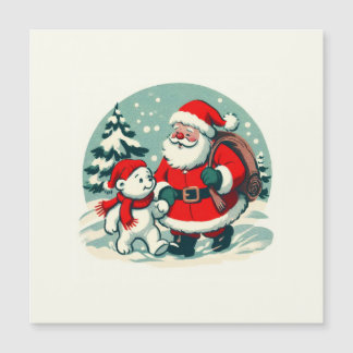 Papai Noel e pequeno urso polar