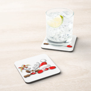 Papai noel e porta copos engraçados dos desenhos