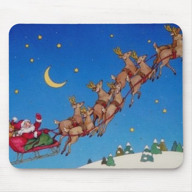 Papai noel e rena Mousepad (Frente)