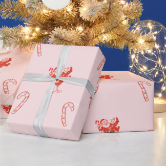 Papai Noel em Papel de Presente de Copo de Martini