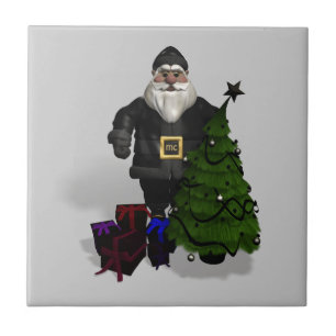 Papai Noel Em Preto Couro