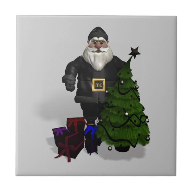 Papai Noel Em Preto Couro (Frente)