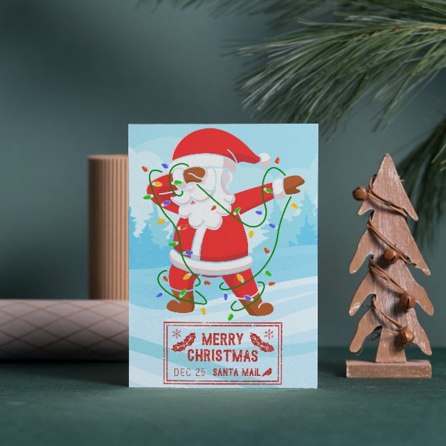 Papai Noel em Trouble Engraçado Cartão de Natal (Criador carregado)