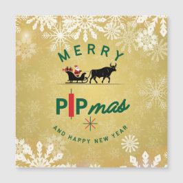 Papai Noel em um Trenó de Touro – Presente de Pipm