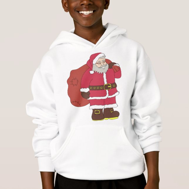 Papai Noel em vermelho com saco de presentes e ócu (Frente)