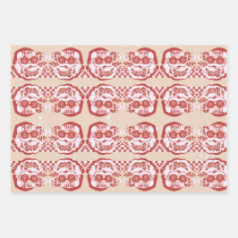Papai Noel Engraçado Retro Vermelho Rosa Festa de