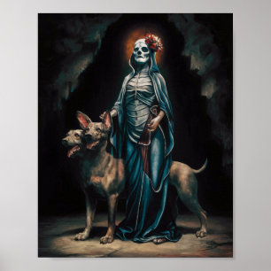 Papai noel Escuro Sem Muerte com Dois Poster de Ca