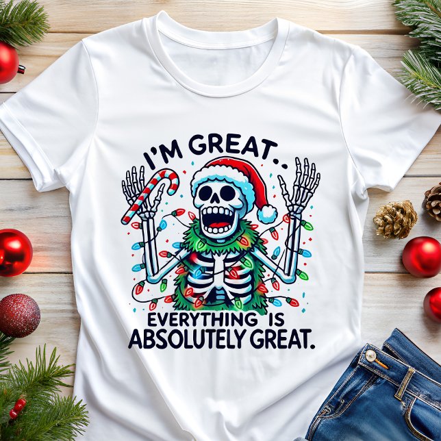 Papai Noel Esqueleto Eu Sou Ótimo Natal Divertido (Criador carregado)