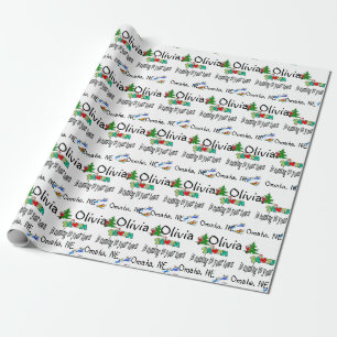 Papai Noel está Chegando ao Papel de Embrulho da s